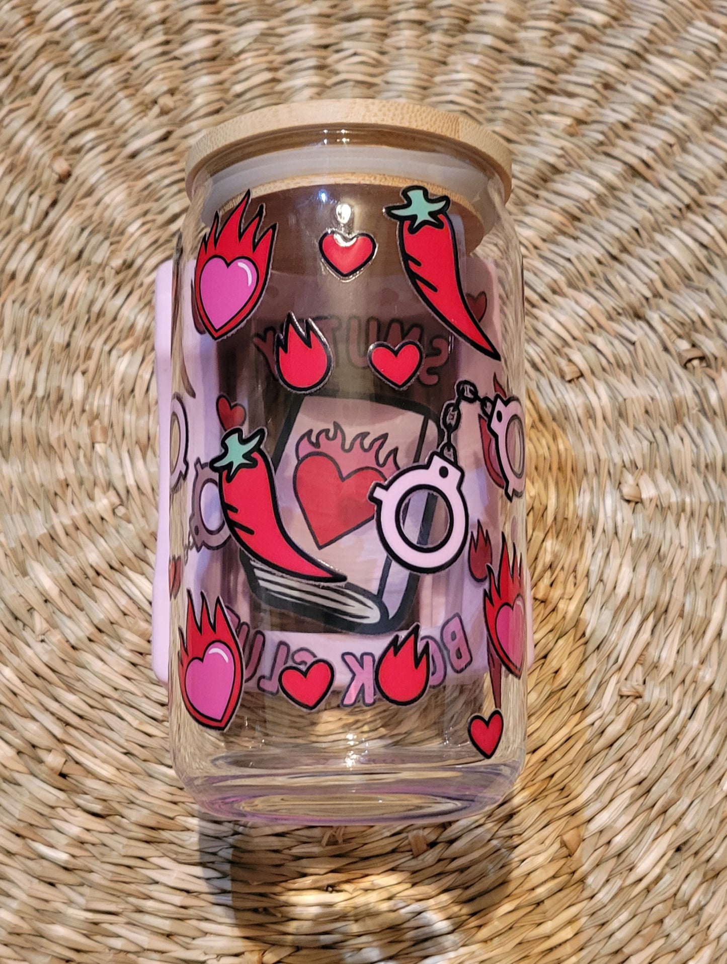 Smutty Book Club 16oz Glass Cup