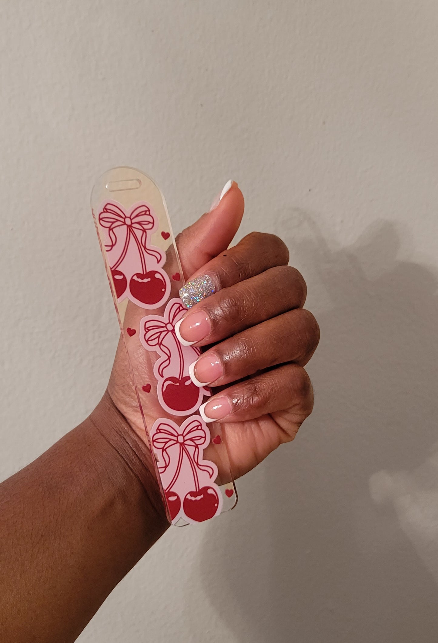 Cherry Bow and Hearts bookmark
