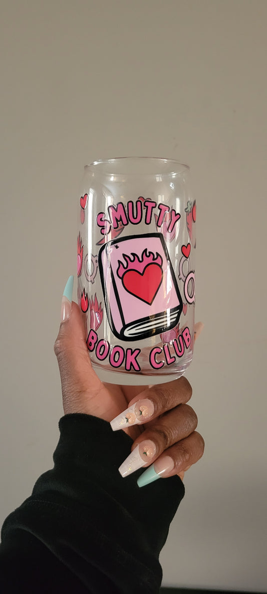 Smutty Book Club 16oz Glass Cup