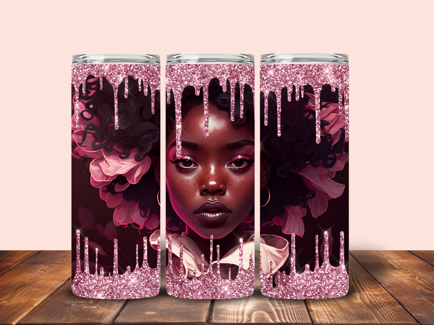 Pink Drip Goddess 20oz tumbler