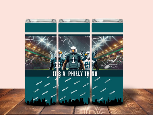 Philadelphia Eagles 20oz Skinny Tumbler - "It’s a Philly Thing" Design