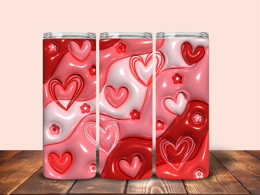 3D Inflatable Heart 20oz Tumbler